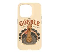 Let's Gobble Eat Drink AndBe Thankful Funny Turkey Fall Case for iPhone 15 Pro