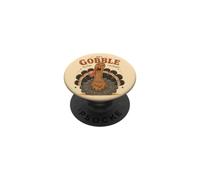 Let's Gobble Eat Drink AndBe Thankful Funny Turkey Fall PopSockets Adhesive PopGrip