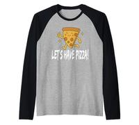 Let's Have Pizza! Cute Slice Raglan Baseball Tee