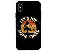 Lets Hit Some Trees Disc Golf Sunset Retro Sport Lover Case for iPhone X/XS