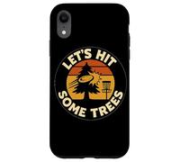Lets Hit Some Trees Disc Golf Sunset Retro Sport Lover Case for iPhone XR