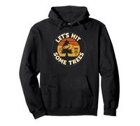 Lets Hit Some Trees Disc Golf Sunset Retro Sport Lover Pullover Hoodie