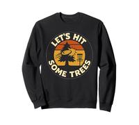 Lets Hit Some Trees Disc Golf Sunset Retro Sport Lover Sweatshirt