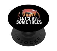 Lets Hit Some Trees Funny Disc Golf Enthusiast Sport Lover PopSockets Adhesive PopGrip