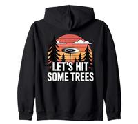 Lets Hit Some Trees Funny Disc Golf Enthusiast Sport Lover Zip Hoodie
