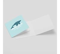 Lets Humpback At My Place Square Greetings Card (14.8cm x 14.8cm)
