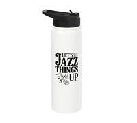 Let's Jazz Things Up Retro Music Lovers Stainless Steel Insulated Water Bottle