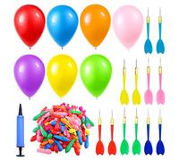 Lets Joy, 12 Darts & 500 Latex Balloons Game Set, Unisex, Birthday & Carnival, Children's Party Decorations