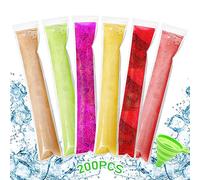 Lets Joy Pack of 200 Popsicle Bags, Ice Lolly Bags, Pop Mould Bags, Popsicle Moulds Bags with Funnel, DIY Ice Moulds, Popsicle Pouches for Yogurt, Ice Cream, Ice Sweets (200 Pieces)