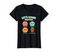 Let's Learn Shapes My Mom is Gone Funny Unhinged Meme Satire Value Graphic T-Shirt, Women, Black, M