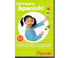 Let's Learn Spanish, A Fun and Interactive Spanish Immersion DVD That Teaches Through Activities, Songs, and Puppets (For ages 2-5 years old)