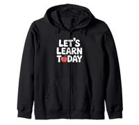 Let's Learn Today Apple Back To School Teacher Zip Hoodie