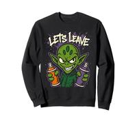Let's Leave Alien - Vintage Graffiti Alien UFO Lover Sweatshirt