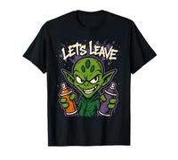 Let's Leave Alien - Vintage Graffiti Alien UFO Lover T-Shirt