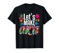 Let's Make Art Paint Splatter Artist Graphic T-Shirt