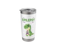 Let's Make Epilepsy Extinct Dino Supporter Awareness Stainless Steel Insulated Tumbler