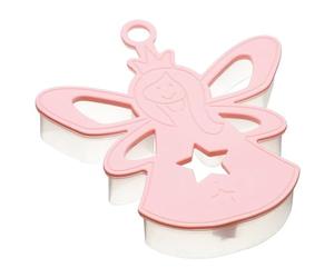 LETS MAKE KitchenCraft KCCUTSTFAIRY Fairy Three Dimensional Cookie Cutter, Silicone, Pink/White