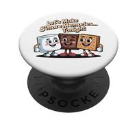 Let's Make S'more Memories Tonight Camper Funny Camping PopSockets Adhesive PopGrip
