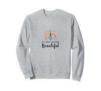 Let's Make Something Beautiful - Artistic Inspiration Sweatshirt, Adult Unisex, Heather Grey, S