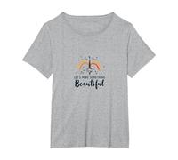 Let's Make Something Beautiful - Artistic Inspiration T-Shirt, Women's Plus, Heather Grey, 3X