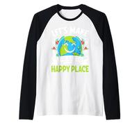 Let's Make The Earth Happy Place Raglan Baseball Tee
