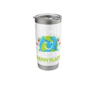 Let's Make The Earth Happy Place Stainless Steel Insulated Tumbler