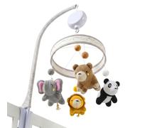 let's make Woodland Crochet Baby Crib Mobile, Soft Handcrafted Knit Forest Animals Nursery Decor, Options with Clamp Stand and Music Box, Gender Neutral Earth Tones