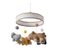 let's make Woodland Crochet Baby Crib Mobile, Soft Handcrafted Knit Forest Animals Nursery Decor, Options with Clamp Stand and Music Box, Gender Neutral Earth Tones