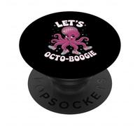 Lets Octo Boogie Retro Disco Octopus Dance Vibes PopSockets Adhesive PopGrip