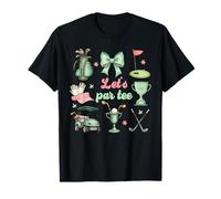 Let's Par-Tee Coquette Golf Funny Golfer Girls Women Kids T-Shirt