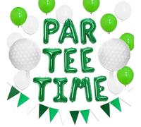 Let's Partee Time Golf Party Decorations Golf Balloons Banner Sport Themed Party Supplies Pink Balloons for Womens Birthday Baby Shower Bridal Shower Retirement