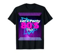 Let's Party 80's Style Vintage 80s Retro Classic Theme T-Shirt