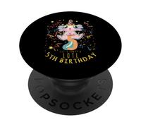 Let's Party A Lotl 5th Birthday 5 Years Old Axolotl Bday PopSockets Adhesive PopGrip