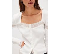 Let's Party Cardi at Free People in Clean Ivory, Size: Small - female