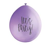 Lets Party Latex Balloons (22cm) - Assorted Vibrant Colors Party Decorations - Perfect for Celebrations & Events - 10ct