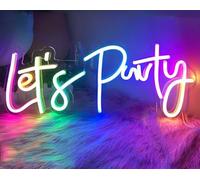 Lets Party Multi Color RGB Neon Sign Powered by USB Color Changing & Scrolling and Flashing Modes APP Remote Control for Home Decor Wedding Parties Gatherings