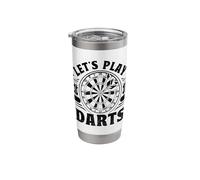 Let's Play Darts Dart Player Throwing Darts Stainless Steel Insulated Tumbler