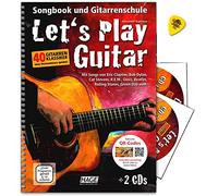 Let's Play Guitar Volume 1 with 2 CDs, QR Codes and Dunlop Plek Songbook and Guitar School: Learn to Play Guitar with 40 Guitar Classics - Hage - EH3757 9783866261587