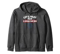 Let's Pray for Lebanon Men and Women Zip Hoodie