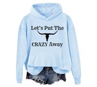 Let's Put Crazy Away Hoodie, Let's Put Crazy Away Sweatshirt, Let's Put Crazy Away, Unisex Hoodie Carolina Blue