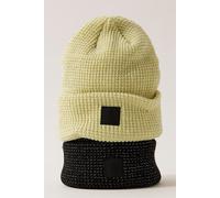 Let's Race Fleece-Lined Recycled Yarn Beanie at Free People in Dandelion - female