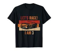let's Race I'm 3 Cute 3rd Birthday Race Vintage T-Shirt