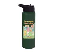 Let's Raise The Dead Funny Halloween Zombie Book Cover Stainless Steel Insulated Water Bottle