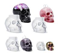 LET'S RESIN 3D Skull Resin Molds, 4 Size Silicone Mold Set for Epoxy Resin