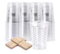 LET'S RESIN 50pcs 240ml/8oz Resin Measuring Cups with Stirring Sticks