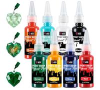 LET'S RESIN 8-Color Epoxy Pigment Paste, Highly Concentrated Resin Dye for Translucent to Opaque Coloring - Easy Mix, Leak-Proof Bottle for Jewelry, DIY Art, Crafts, River Tables (1.06oz*8)