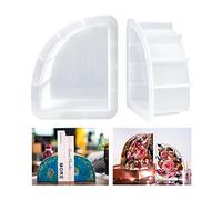 LET'S resin Bookends mold 1 Pair Geode Book Organizer Silicone Large, Crystal Epoxy Resin Molds for Books, Desktop Organizer, Office Home Decoration, Gift