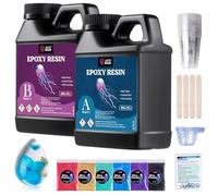 LET'S RESIN Casting Epoxy Resin Kit, 1L Crystal Clear & Bubble Free Epoxy Resin and Hardener, High Gloss Resin Kit for DIY Art, Mould Casting, Wood, Jewellery Making, Coasters, Table Top