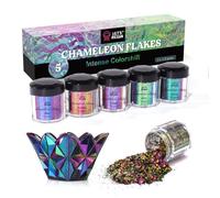 LET'S RESIN Chameleon Flakes, 5 Color Intense Colorshift Pigments Powder