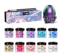 LET'S RESIN Chameleon Powder, 10 Jar Color Shift Mica Powder for Epoxy Resin
